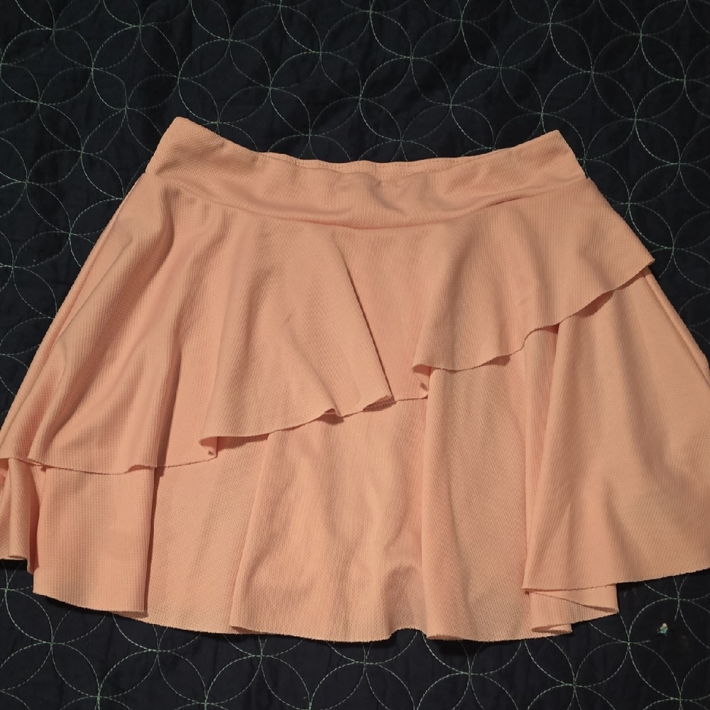 SHEIN Peach Layered Mini Skirt